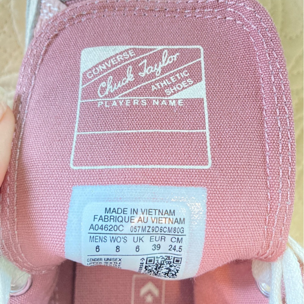 Converse Chuck 70 High Top All Star Sneakers Logo‎ Lace Up Pink (Size 8) - Picture 9 of 15